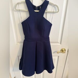 Windsor Deep Blue V-Neck Dress